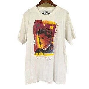 Vintage Peter Max T Shirt Men’s Large Bill Clinton Gala Portrait 90s